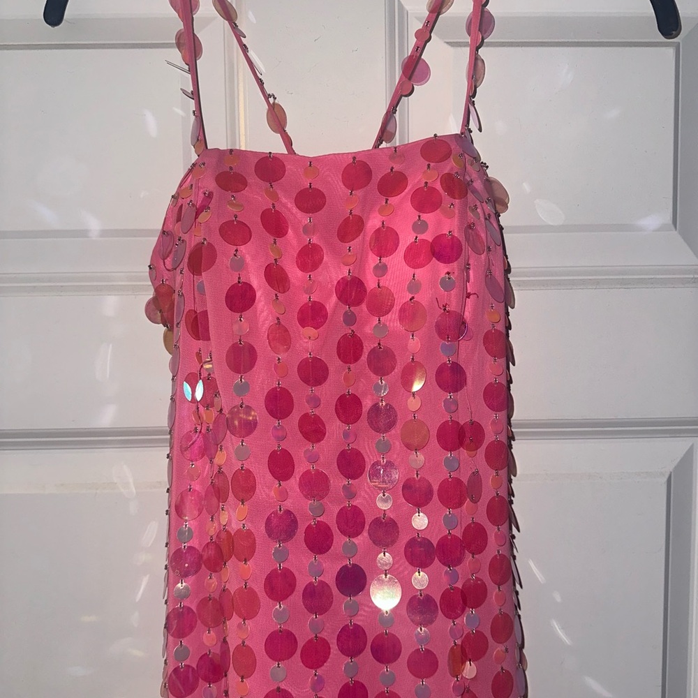 y2k Pink Sequin Dress